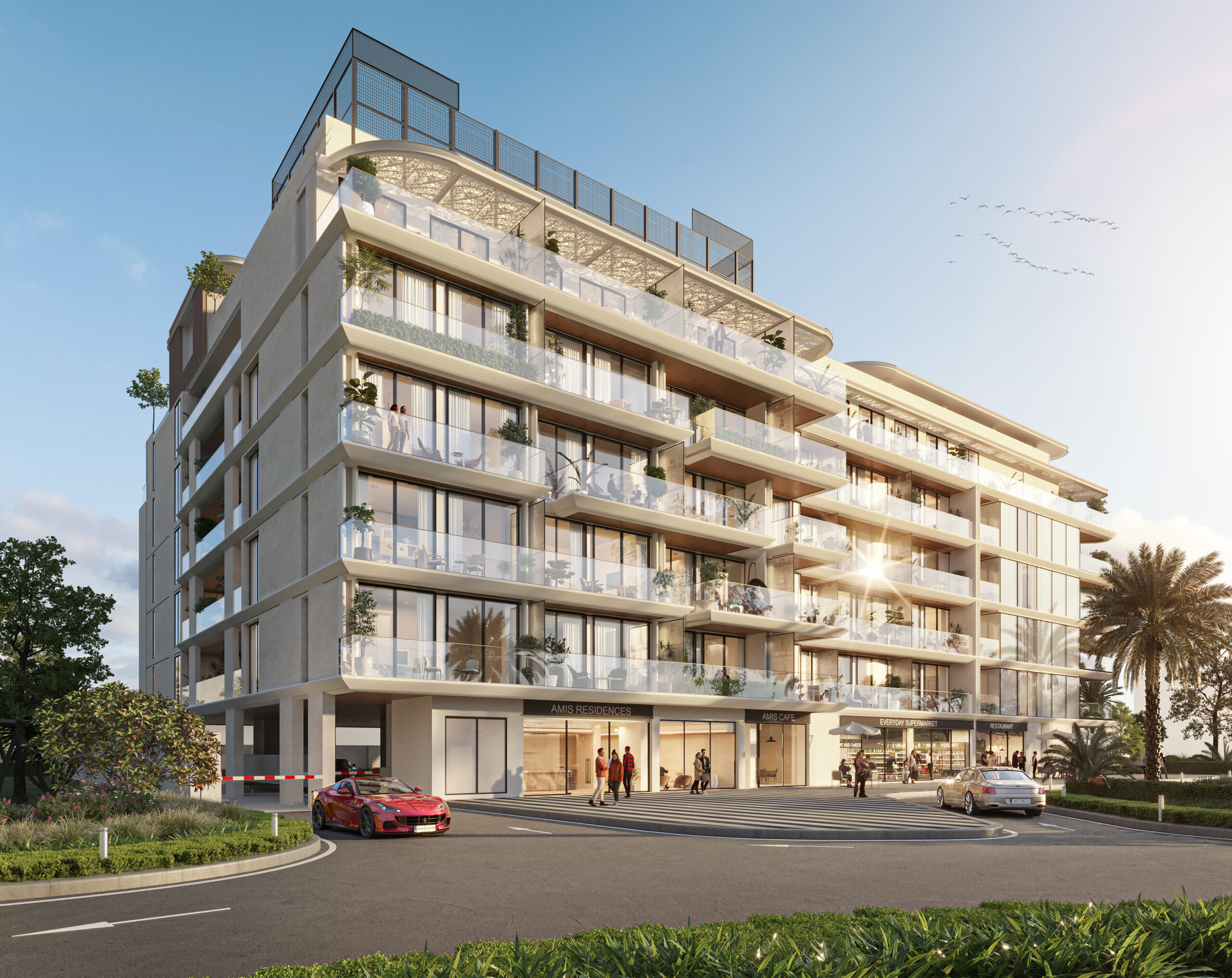 Woodland Terraces and its rooftop