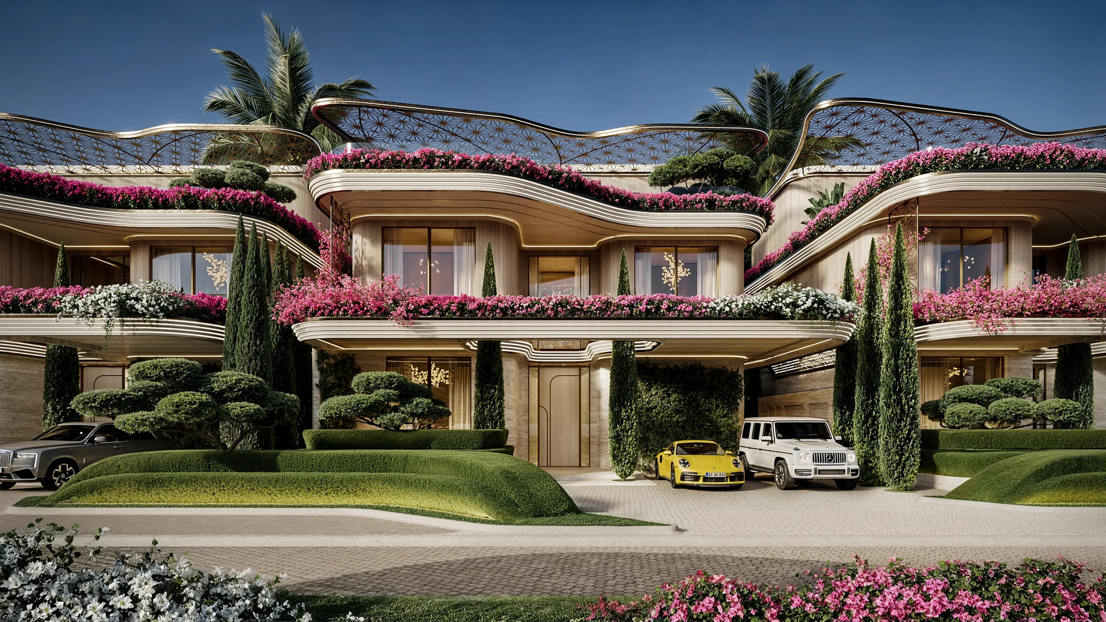 Fleurs de Jardin villa, front elevation